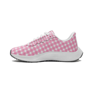 Pink checkers -Unisex Mesh Tech Performance Running Shoes