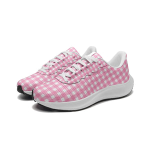 Pink checkers -Unisex Mesh Tech Performance Running Shoes