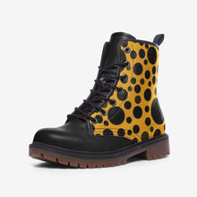 Load image into Gallery viewer, Yellow with Black dots -Casual Leather Lightweight boots MT
