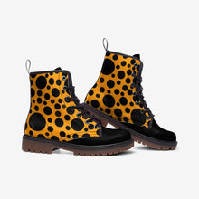 Load image into Gallery viewer, Yellow with Black dots -Casual Leather Lightweight boots MT
