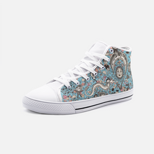 Load image into Gallery viewer, Unknown World in Blue -High Top Canvas Shoes
