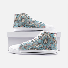 Load image into Gallery viewer, Unknown World in Blue -High Top Canvas Shoes
