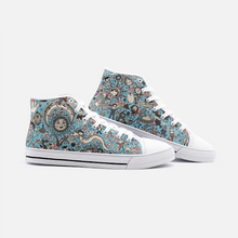 Load image into Gallery viewer, Unknown World in Blue -High Top Canvas Shoes
