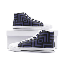 Load image into Gallery viewer, Square Chevron Shark Skin -High Top Canvas Shoes
