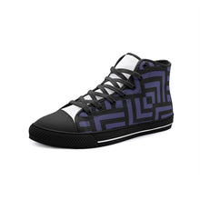 Load image into Gallery viewer, Square Chevron Shark Skin -High Top Canvas Shoes
