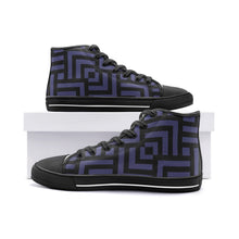 Load image into Gallery viewer, Square Chevron Shark Skin -High Top Canvas Shoes
