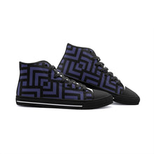 Load image into Gallery viewer, Square Chevron Shark Skin -High Top Canvas Shoes
