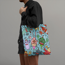 Load image into Gallery viewer, You are not Alone in blue -Tote Bags
