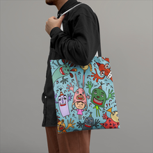 Load image into Gallery viewer, You are not Alone in blue -Tote Bags
